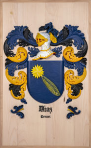Armoiries et blason bois peint